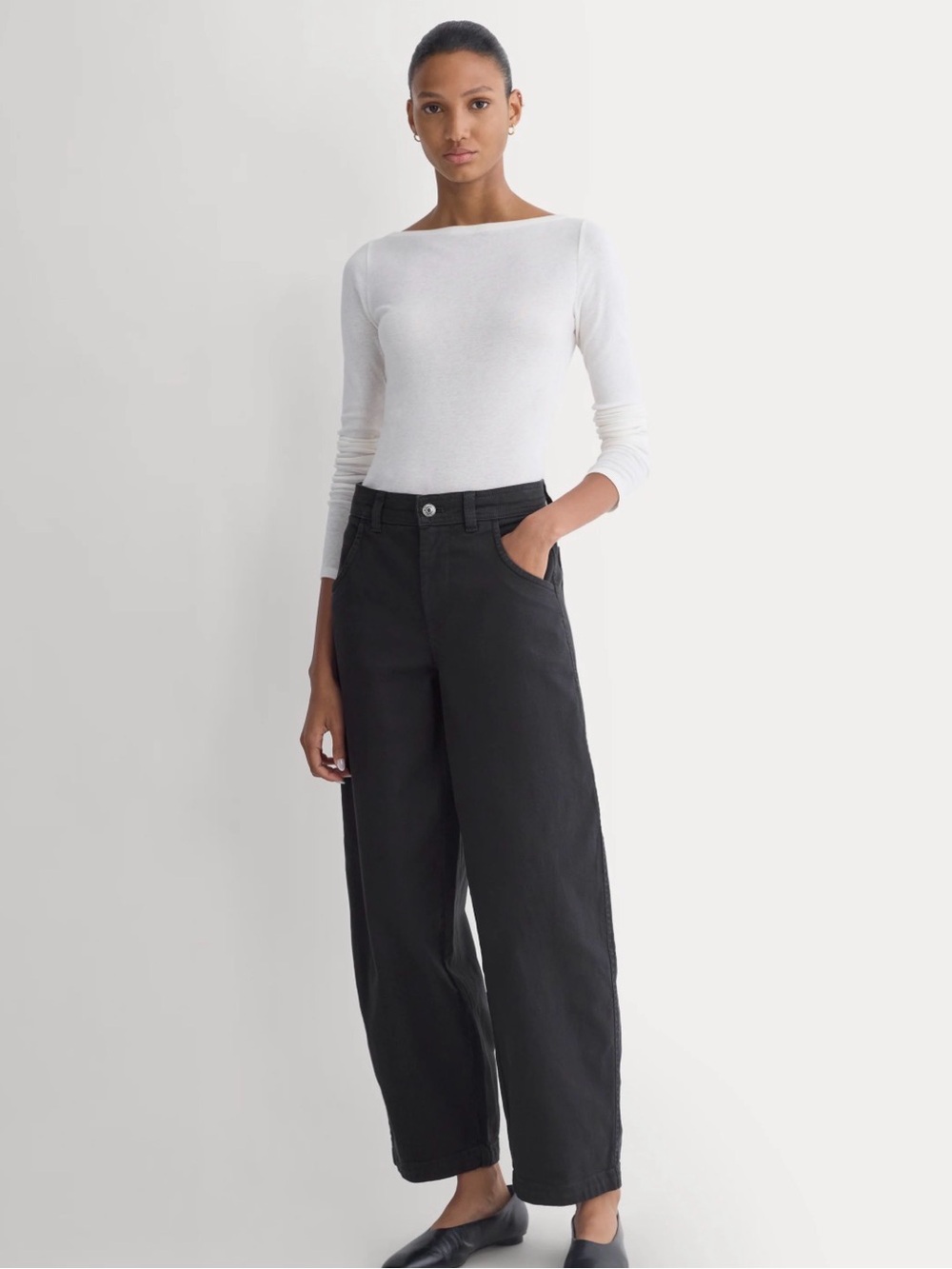 Everlane Black Utility Barrel Jeans